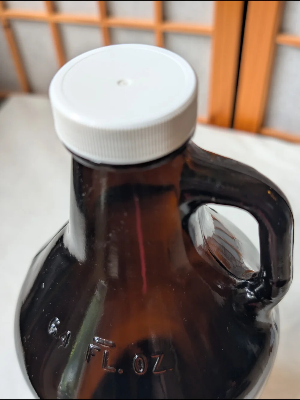 Artisanal Beer Growler, Amber Glass Jug, 64oz EMPTY - The Church Brew Works